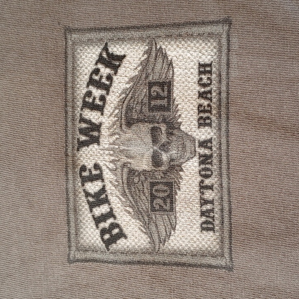Bike Week 2012 Large Gray Collectible T Shirt.  Daytona Beach, FL. Hot Leathers